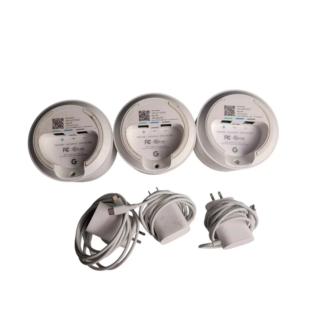 Google WiFi System Router For Whole Home Coverage AC 1304 (3 PACK) Mesh W/ Cords - Picture 2 of 2